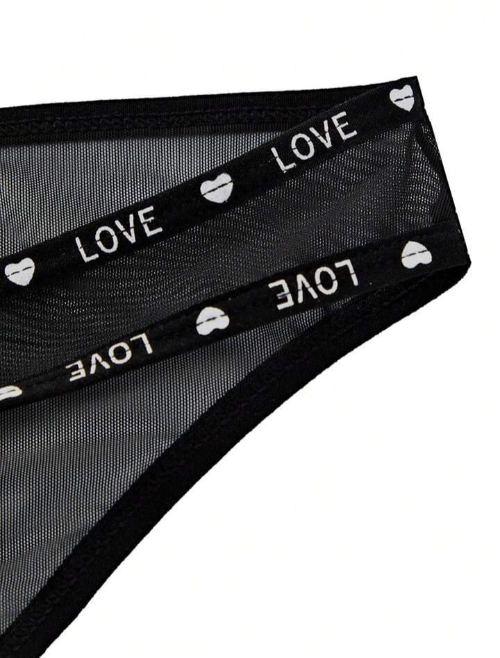Shadow Love Mesh Brief
